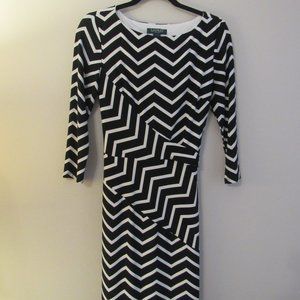 Ralph Lauren Chevron Faux Wrap Dress